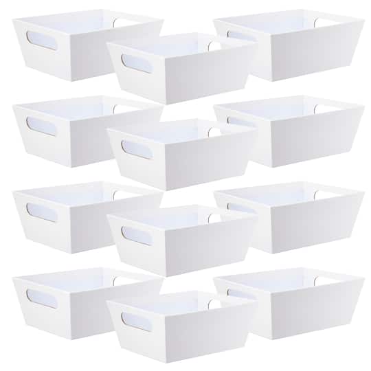 12 Pack: White Basket with Handles by Celebrate It&#xAE;